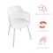 Cosco CosmoLiving by Cosmopolitan, Camelo Collection, Indoor/Outdoor Dining Chair, White 2PK 87212WHT2E - alternate 3